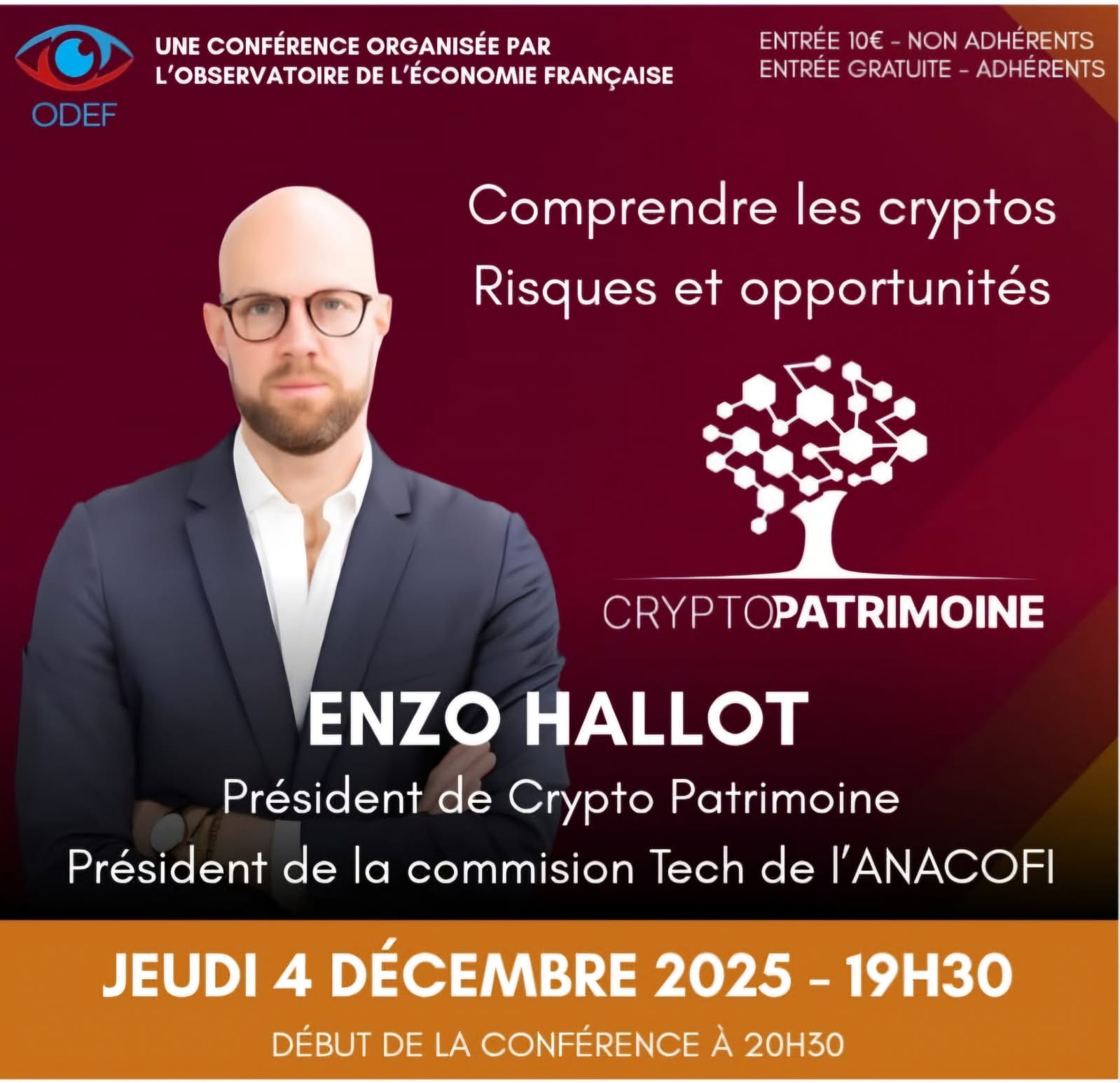 Image de l'événement Comprendre les Cryptos : Risques et Opportunités à Pinot Grigio, 7 rue Charlemagne, Paris