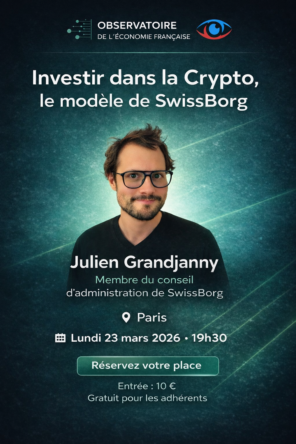 Image de l'événement Investir dans la Crypto X SwissBorg à Pinot Grigio, 7 rue Charlemagn, Paris